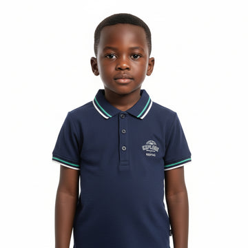 Navy Chest Logo Tipping Collar Polo Navy REDTAG