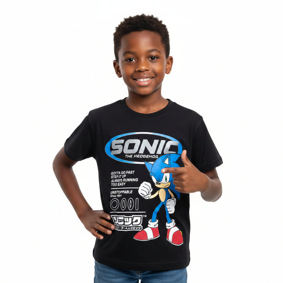 Black Sonic Short Sleeve T Shirt Black