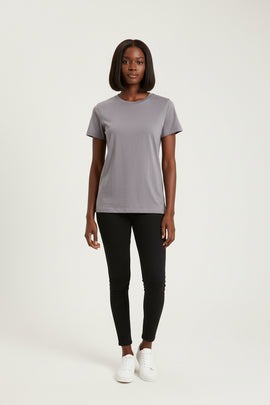 Mid Grey Short Sleeve Crew Neck T Shirt