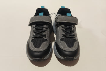 Grey Material Block Sneakers  Mid Grey - 0