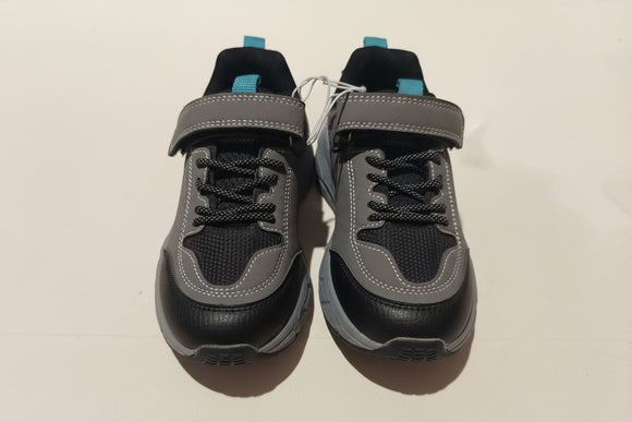 Grey Material Block Sneakers  Mid Grey