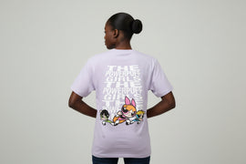 Lilac Powerpuff Oversized Printed T Shirt Lilac Medium - 0