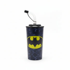 Black Yellow Batman  Tumbler With Straw