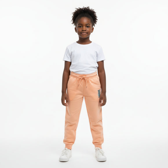 Orange Give Me Perfect Likes Print Track Pants