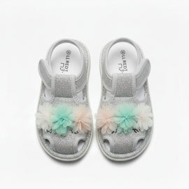 Grey Floral Outsole Sounded Sandal Mid Grey - 0