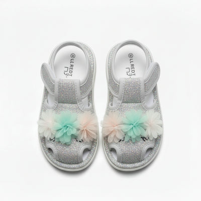 Grey Floral Outsole Sounded Sandal Mid Grey - 0