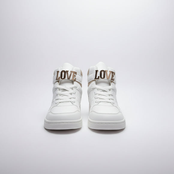 White Glitter High Top White REDTAG