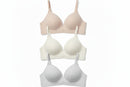 Nude Ivory Grey 3 Pack Non Wired Bras Assorted-1