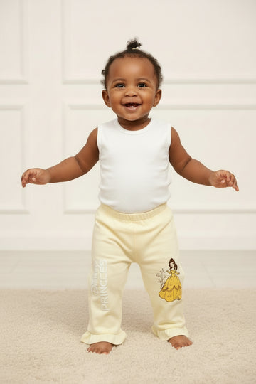Yellow Princess Active Pants With Frill At Hem Yellow