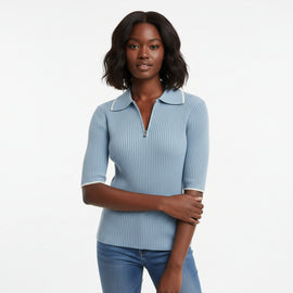 Contrast Piping Polo Pale Blue REDTAG