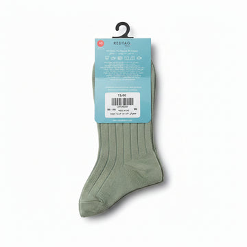 Assorted Pack Of 3 Ankle Length Ribbed Sockid Grey - 0