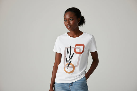 White Graphic T Shirt