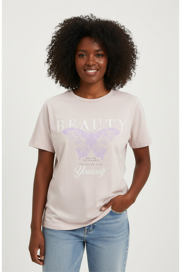 Lilac Graphic T Shirt