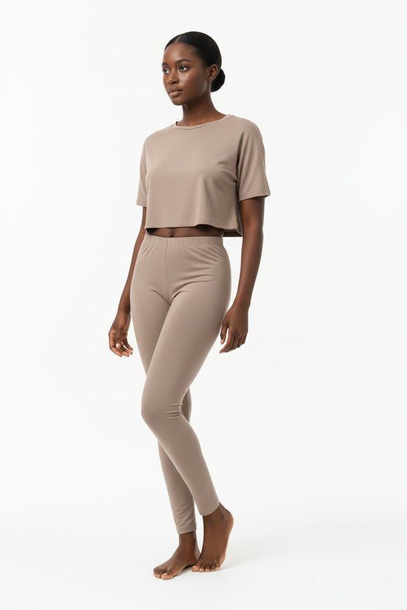 Taupe Long Length Legging