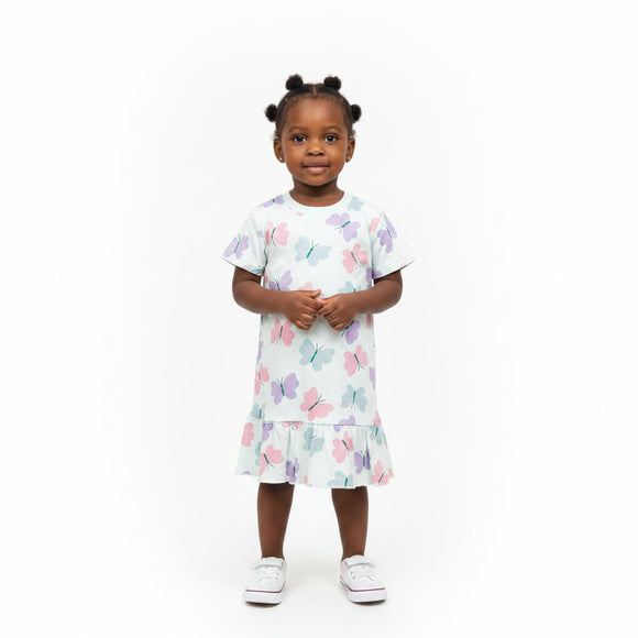 Blue Buttefly Aop  S S Nightshirts   Blue