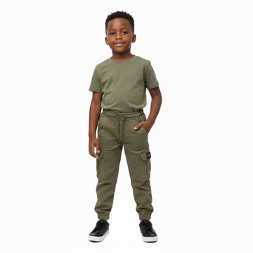 Olive Coloured Knitted Denim Jogger Dark Green REDTAG