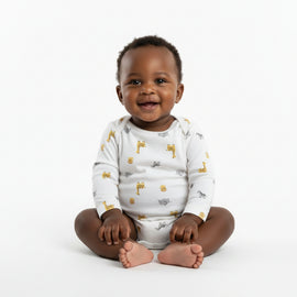 Grey Safari Aop   Stripe Pack Of 2 Bodysuit Mid Grey