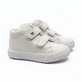 White Double Velcro Strap High Top White REDTAG