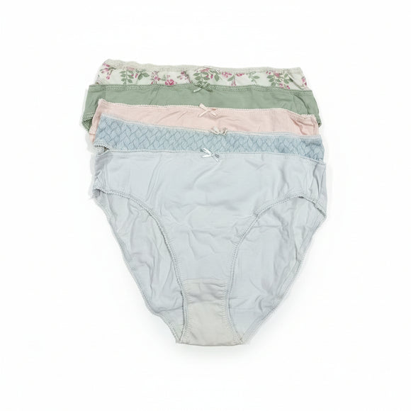 Basic 5 Pack 365 Hi Leg Brief  Assorted Uk8