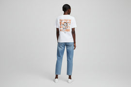 Ivory Mickey Oversized Printed T Shirt Ivory Small - 0