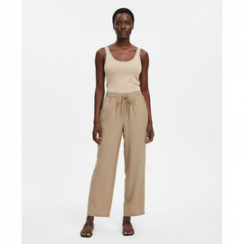 Beige Wide Leg Trouser Beige