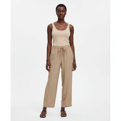 Beige Wide Leg Trouser Beige