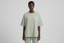 Ivory Drop Shoulder Oversize T Shirt