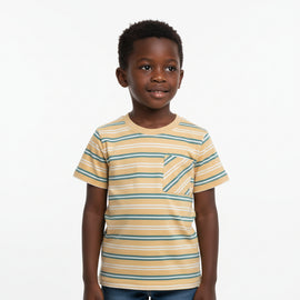 Yellow Stripe Short Sleeve T Shirt Yellow REDTAG