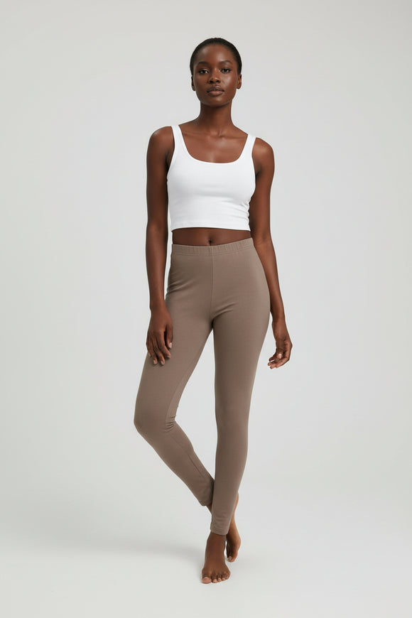 Brown Long Length Legging