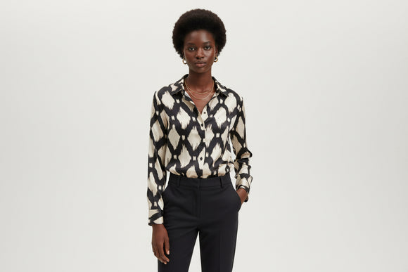 Printed Satin Shirt Assorted Uk10