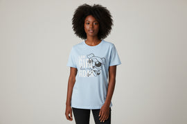 Pale Blue Powerpuff Printed T Shirt