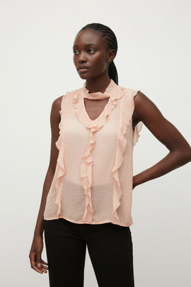 Pale Pink  Rufflesd Top
