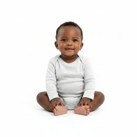 Grey Safari Aop   Stripe Pack Of 2 Bodysuit Mid Grey - 0