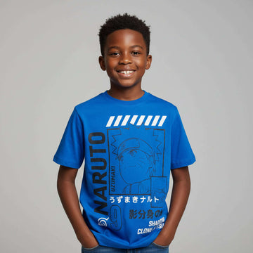 Royal Blue Naruto Over Size T Shirt Blue Nawao.com