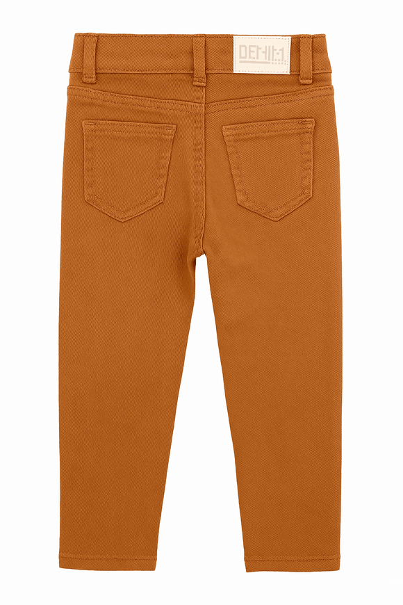 Rust Grey 5 Pocket Coloured Denim Orange Nawao.com