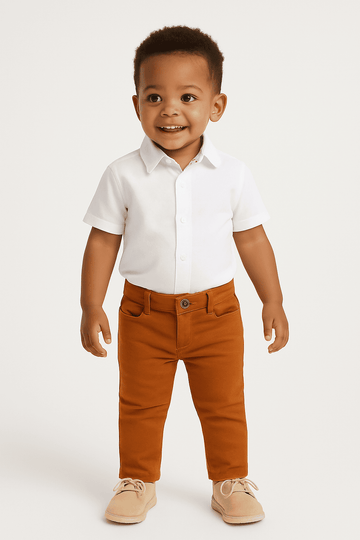 Rust Grey 5 Pocket Coloured Denim Orange Nawao.com