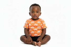 Rust Palm Tree Tshitt Orange Nawao.com