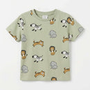 Sage Animal Printed Tshirt And Shorts 2 Pk Pj Set Green Nawao.com