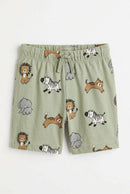 Sage Animal Printed Tshirt And Shorts 2 Pk Pj Set Green Nawao.com