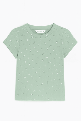 Sage Aop Rib T Shirt Nawao.com