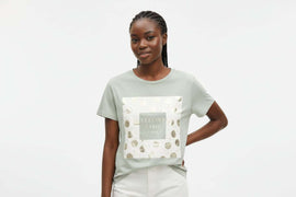 Sage  Atelier Foil T Shirt Pale Green Nawao.com