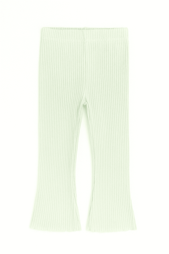 Sage Flared Trousers Green Nawao.com