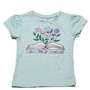 Sage Flower Placement Print T Shirt Nawao.com