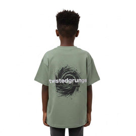 Sage Greem Twisted Grunge Over Size T Shirt Green Nawao.com