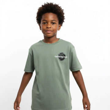 Sage Greem Twisted Grunge Over Size T Shirt Green Nawao.com