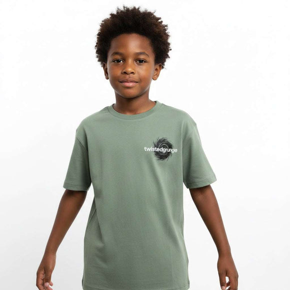 Sage Greem Twisted Grunge Over Size T Shirt Green Nawao.com