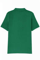 Sage Green Aop Polo Shirt With Chest Logo Green Nawao.com