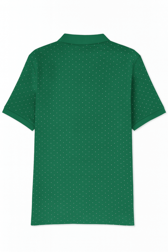 Sage Green Aop Polo Shirt With Chest Logo Green Nawao.com