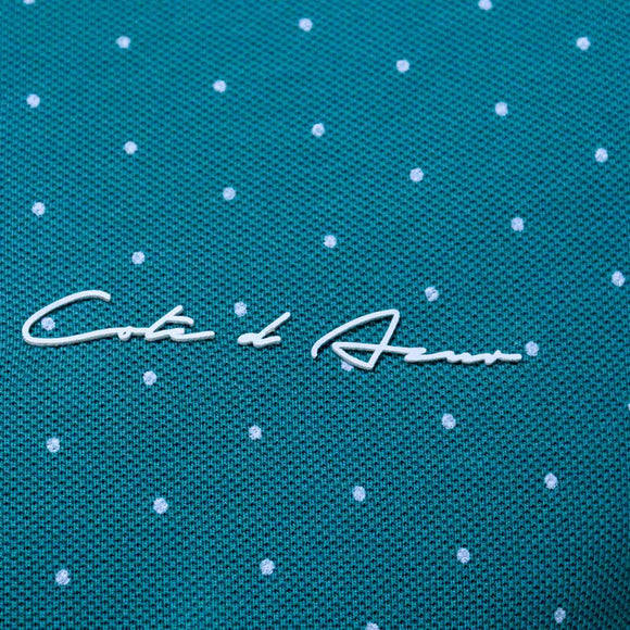 Sage Green Aop Polo Shirt With Chest Logo Green Nawao.com