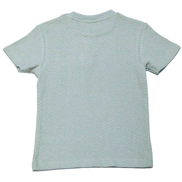 Sage Green Pocket Paneled Short Sleeve T Shirt Nawao.com